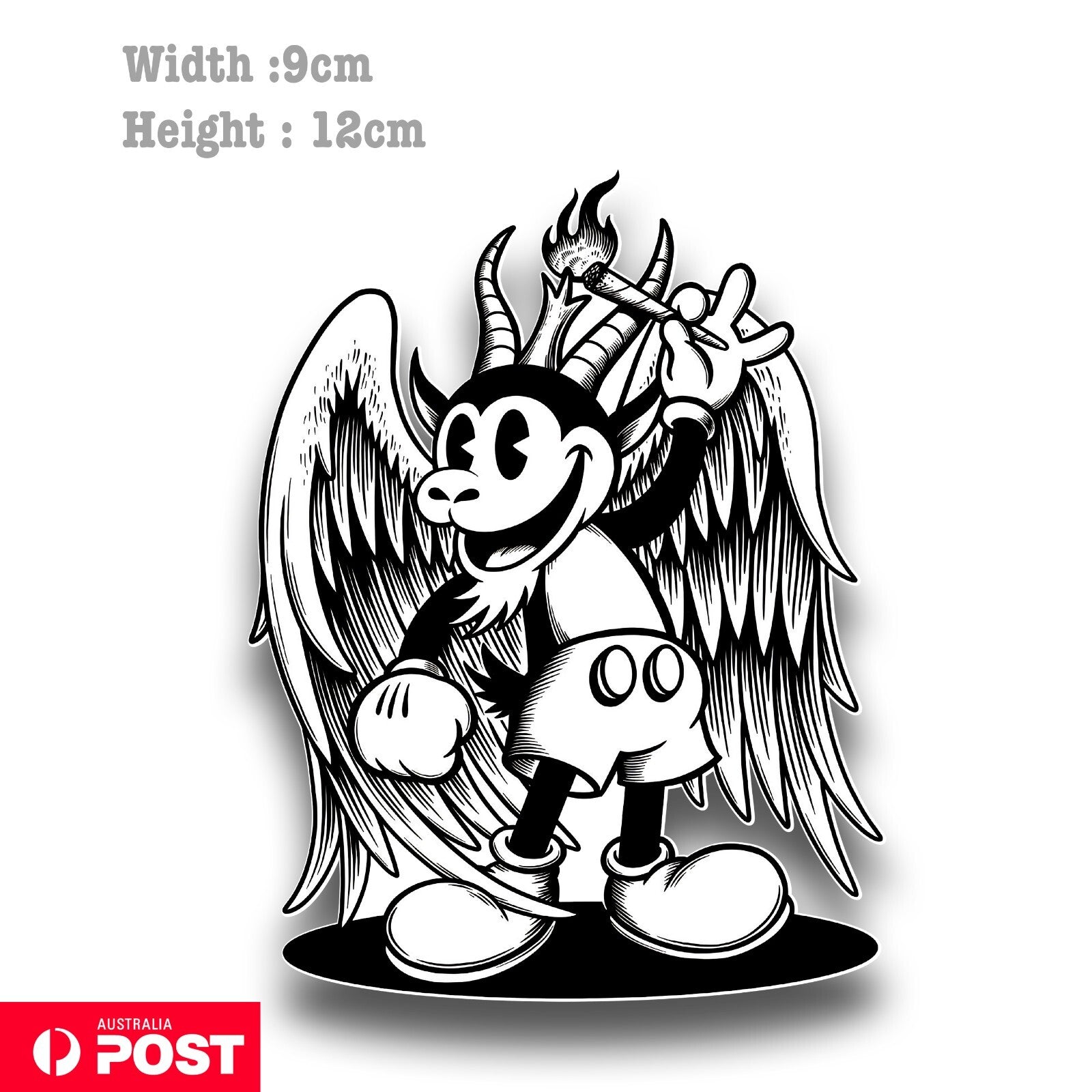 Devil Goat with Angel Wings Funny Sticker