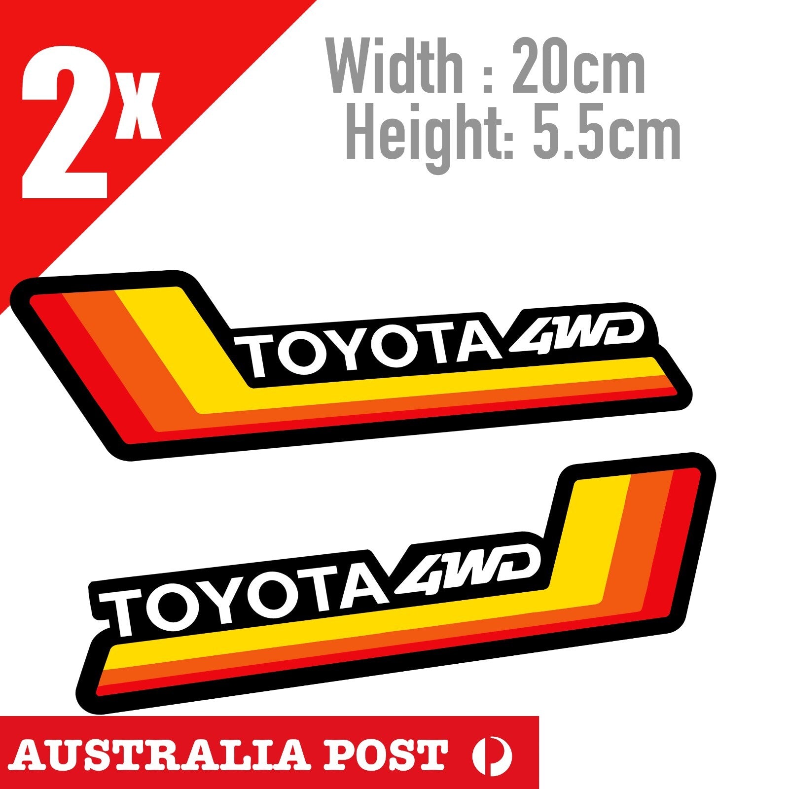 TOYOTA TRD 4WD Vintage Logo Hilux 4x4 Off Road Ute Sticker