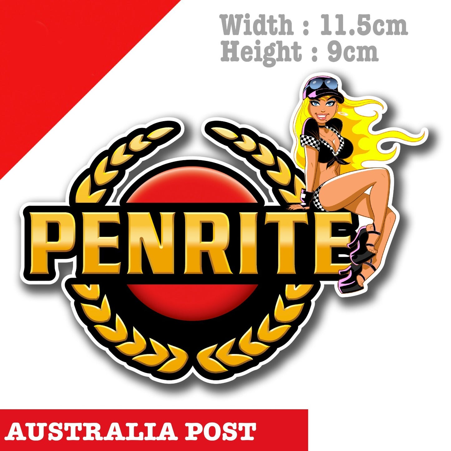 Pin Up Girl Logo, PENRITE OIL Logo Logo  Sticker