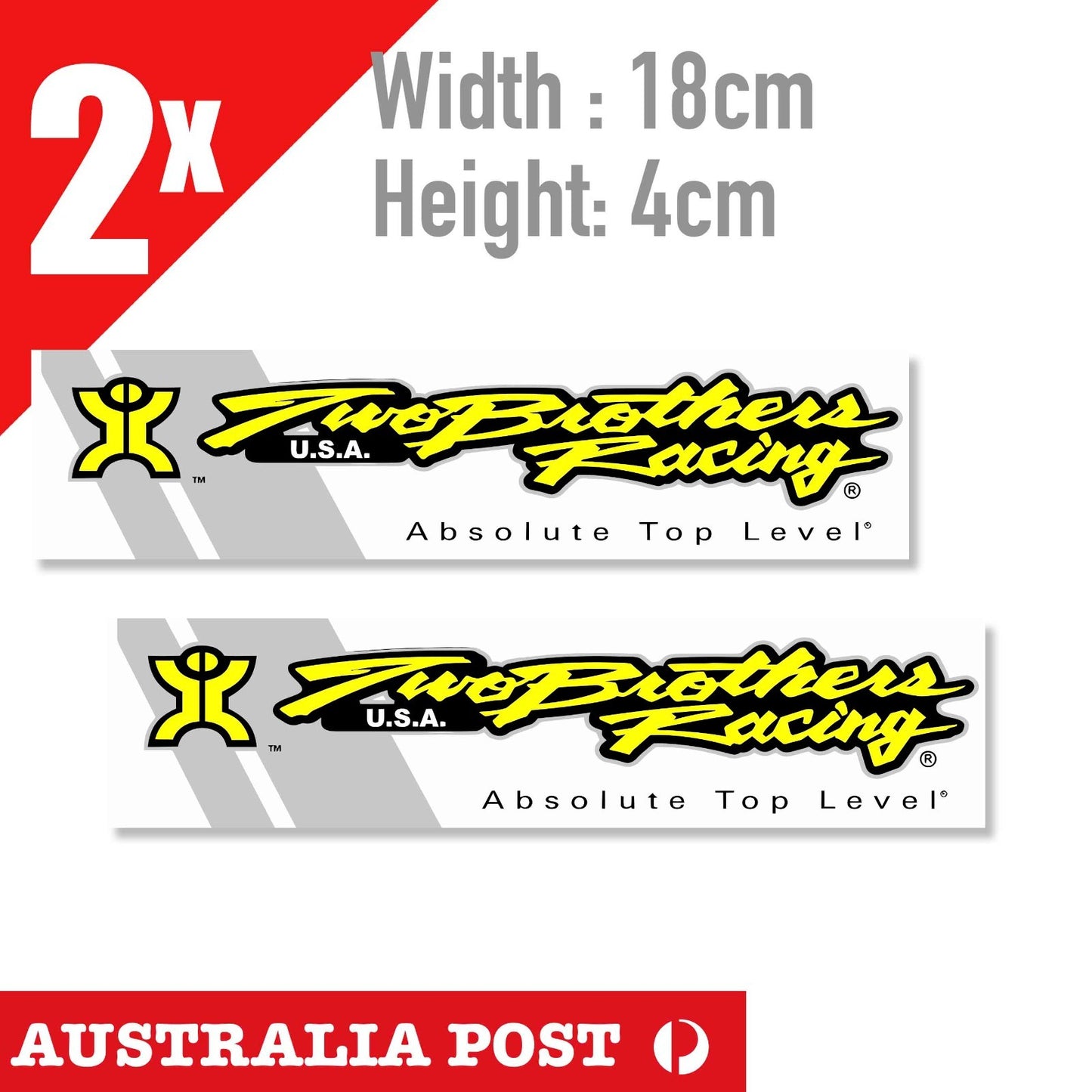Two brothers racing Exhaust System Motorcycle Logo ,Off Road, 4X4  Stickers