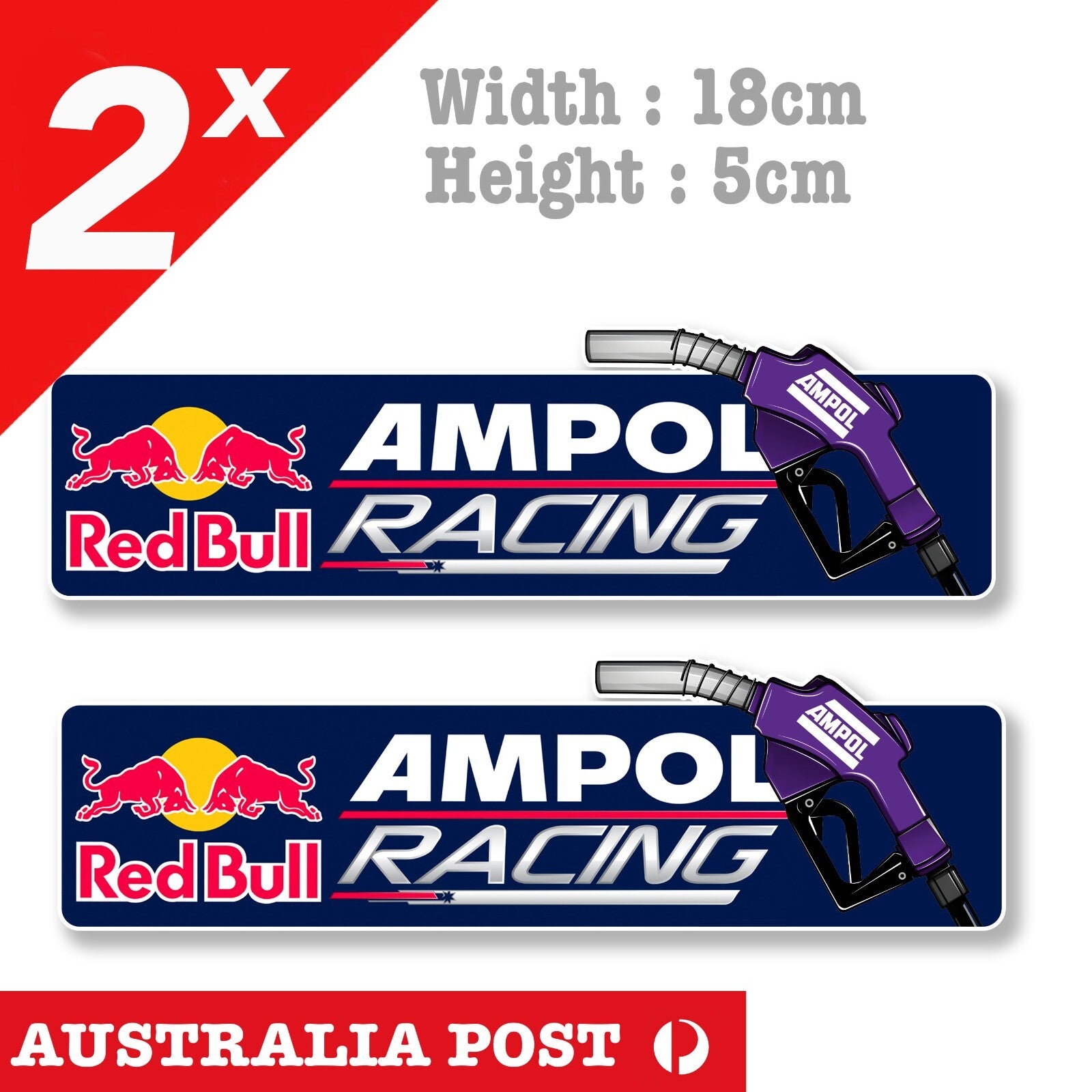 RED BULL AMPOL Racing Team Logo Bar Fridge, Petrol Station Sticker