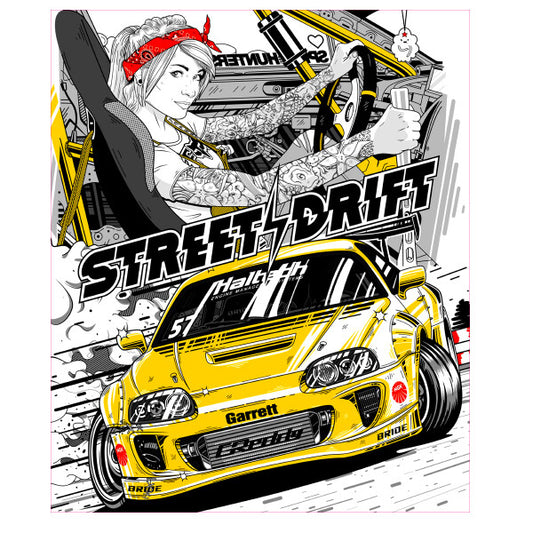 Toyota Supra - Street Drift  Car JDM Laptop , Car  Decal Sticker