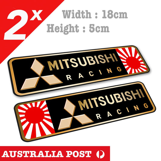 MITSUBISHI RACING Banner, Japan Raising Sun JDM Stickers