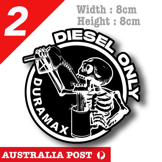DURAMX Diesel Only Skull Funny Diesel Logo  Laptop , Car  Vinyl  Sticker 