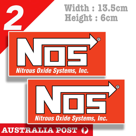 NOS Nitrous Oxide Systems Logo Vintage Decal  Stickers