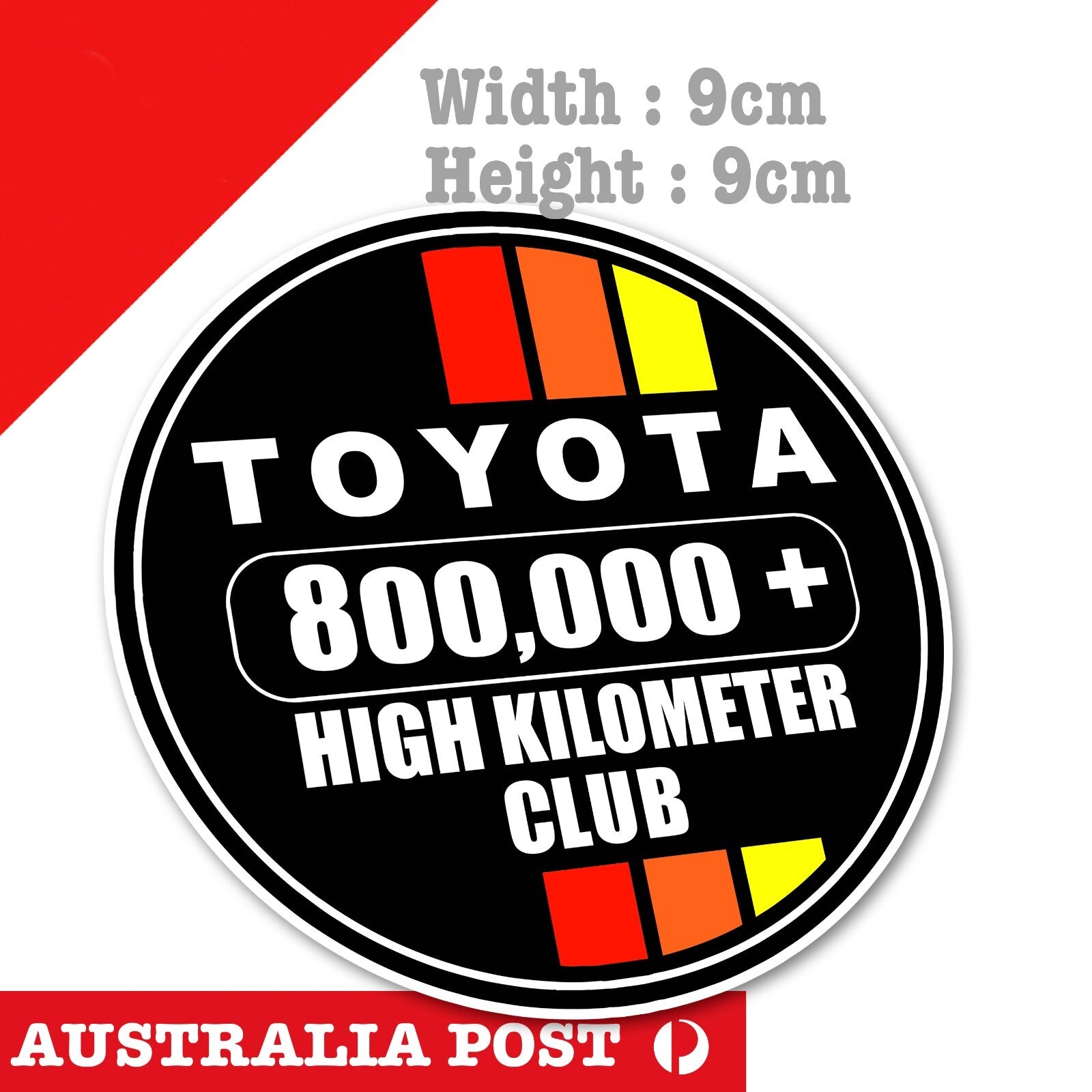 Toyota 800,000 High KILOMETER Club, High Kilometer , 4WD, 4X4, Off Road Sticker