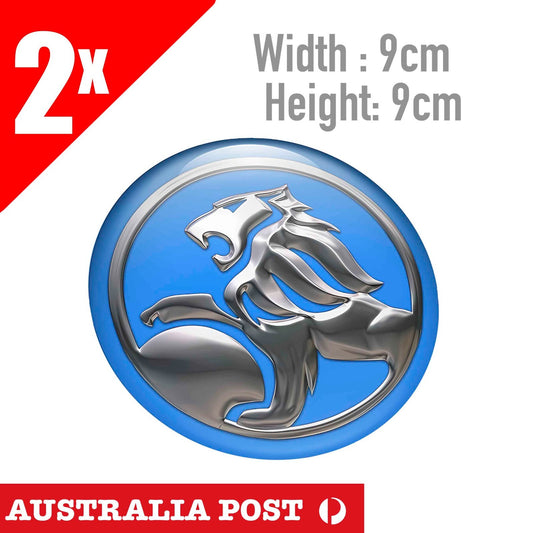 HOLDEN logo 2x Blue Round Stickers