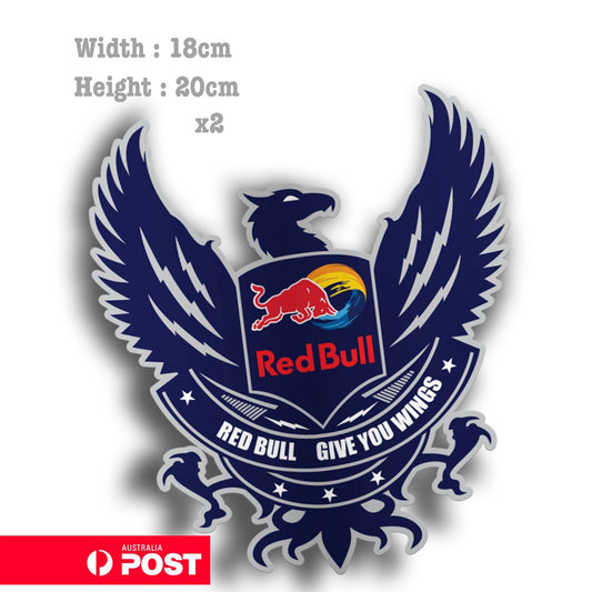 Red Bull Logo - Red Bull Gives You Wings x2 Large , Fridge , Bar Vinyl Sticker