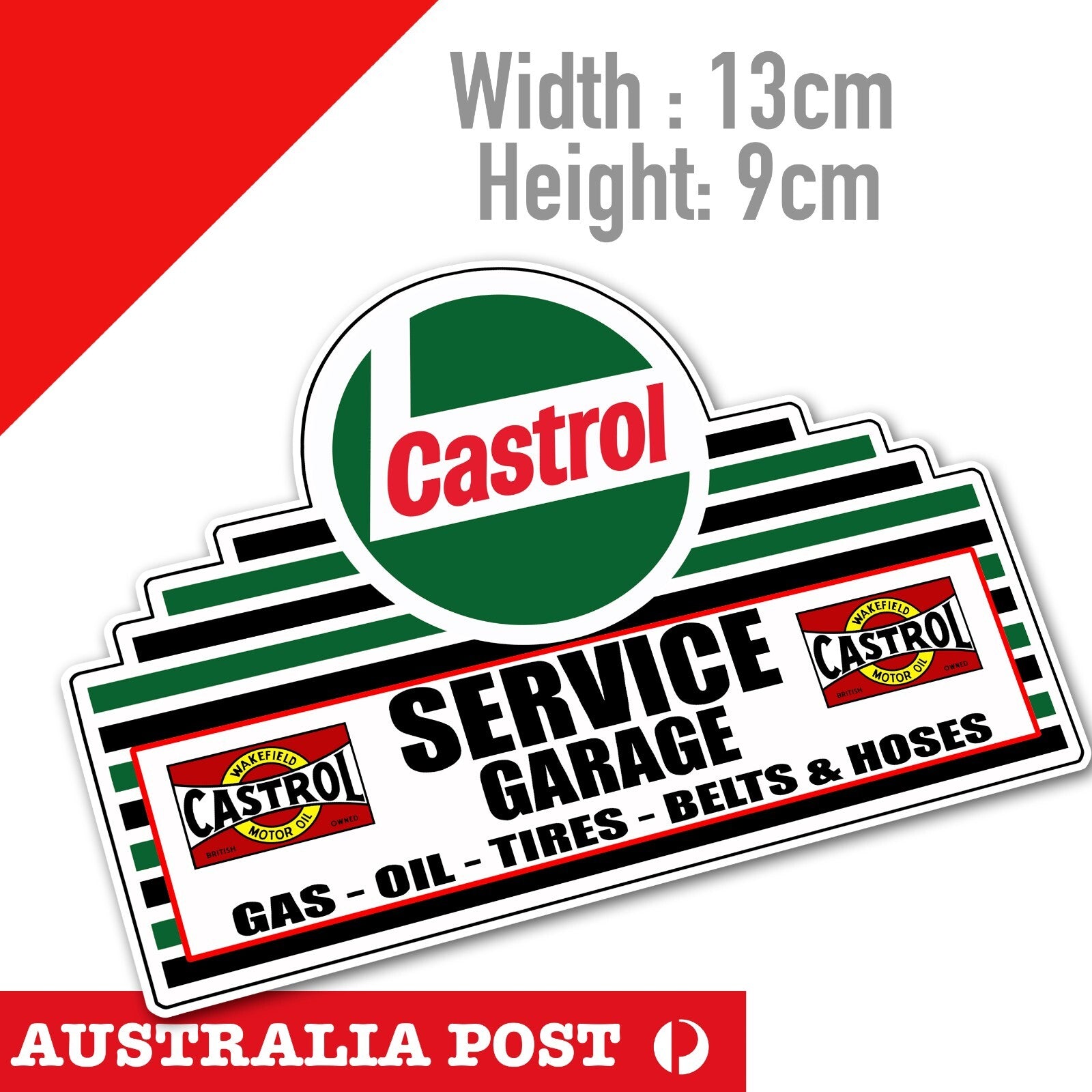 CASTROL Oil Logo Gasoline Service Garage Fridge,Bar Laptop , Car Sticker