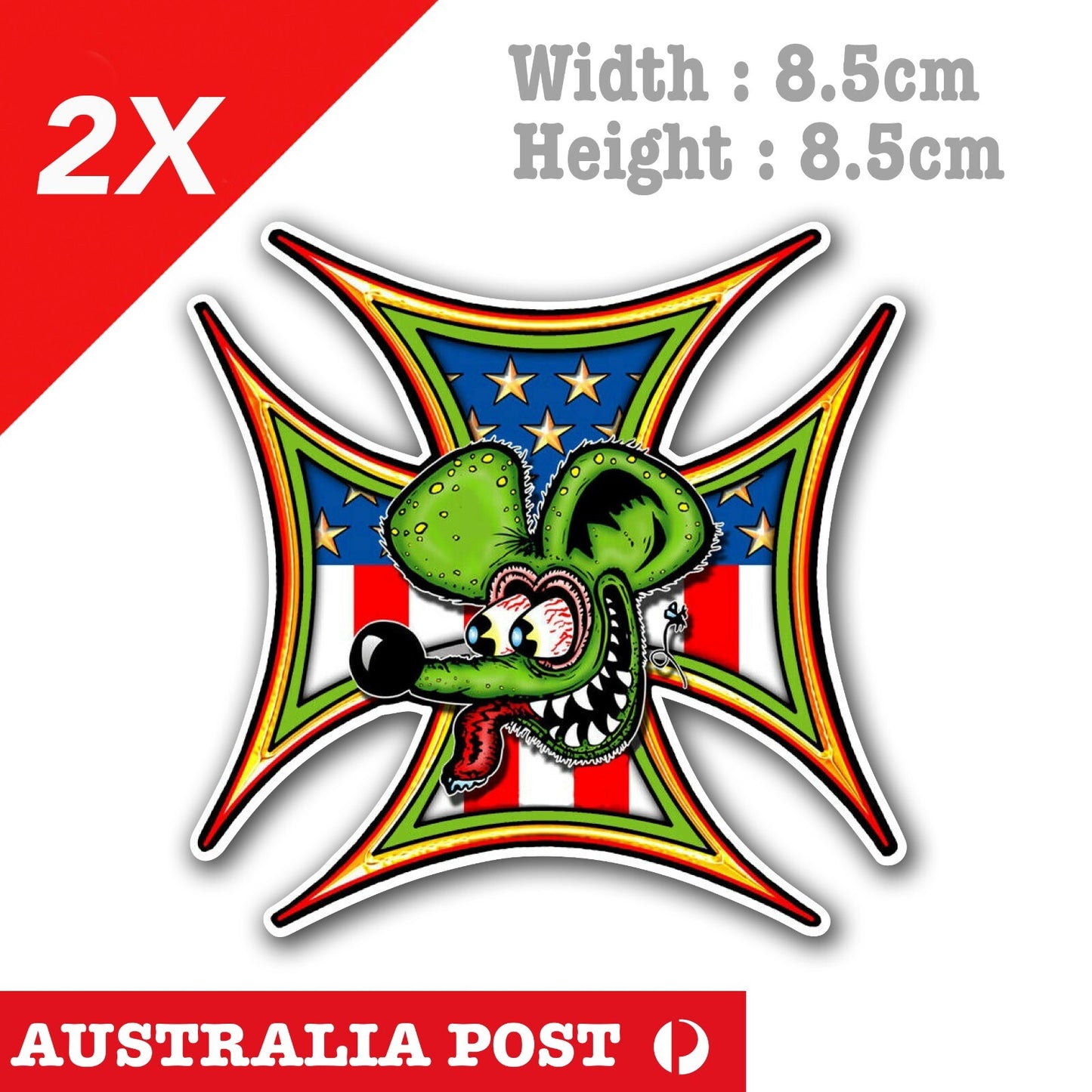 RAT FINK Nation Logo Stickers