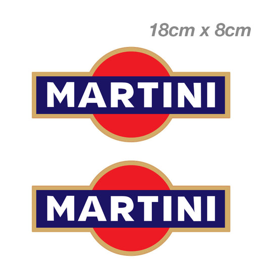 MARTINI RACING VINTAGE MOTORACING JDM Large  Laptop ,Car Sticker 