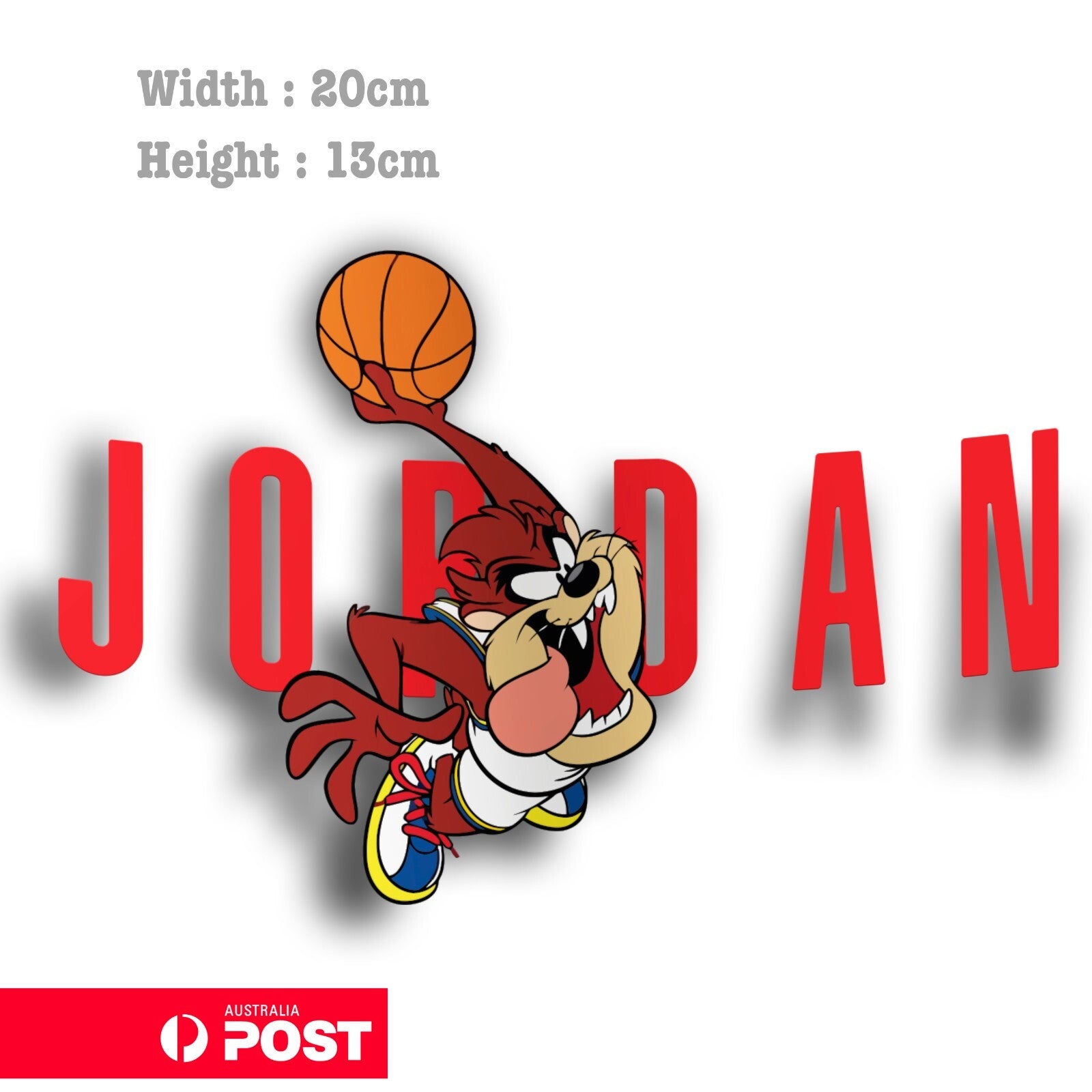 Air Jordan Logo  - Nike  TAZ Devil Looney Tune Funny Logo  Logo Sticker 