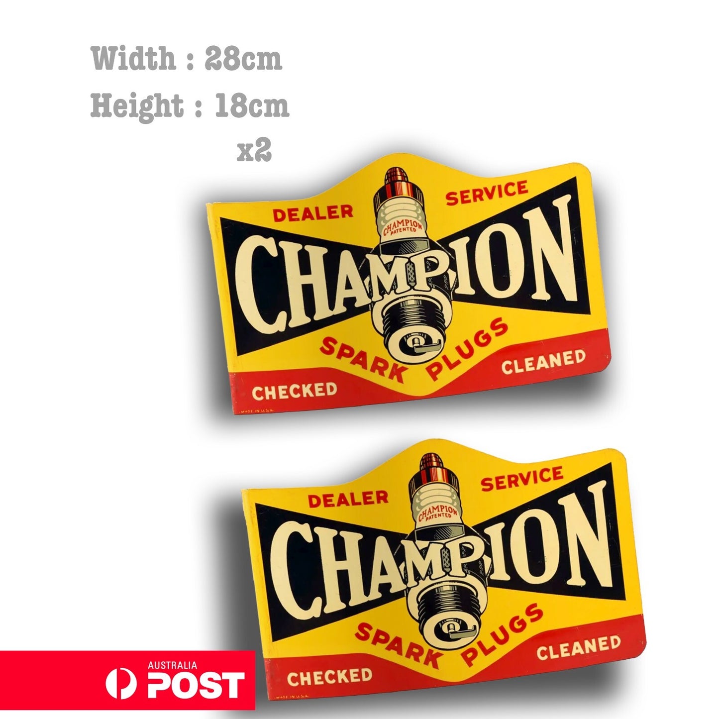 CHAMPION Spark Plug Vintage Logo JDM Stickers