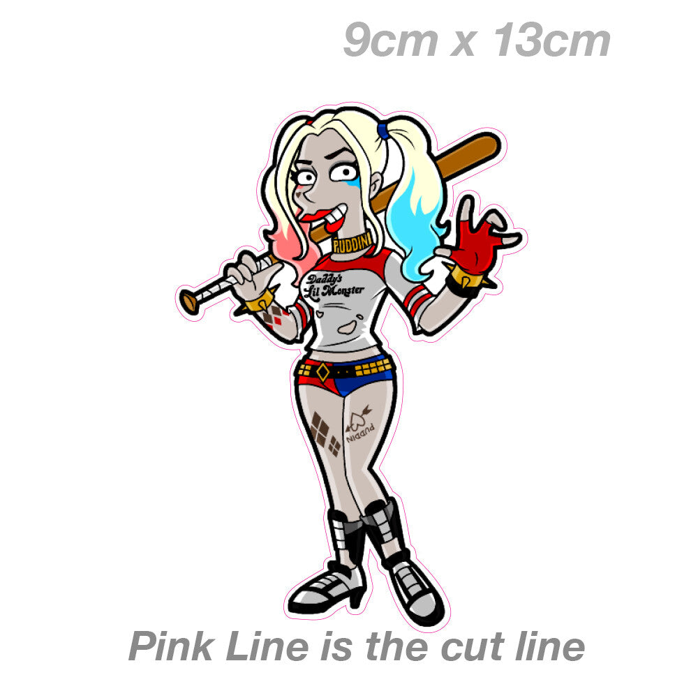 Harley Quinn Simpson Version Funny Decal Sticker #2