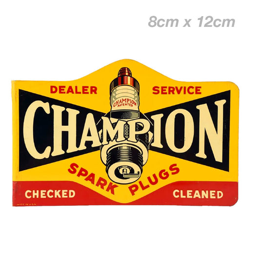 CHAMPION Spark Plug Vintage Logo JDM Laptop , Car  Decal Sticker 