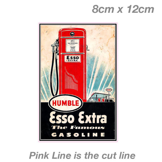 Esso Extra Oil Vintage Old Garage Style Laptop , Car  Vinyl  Sticker 