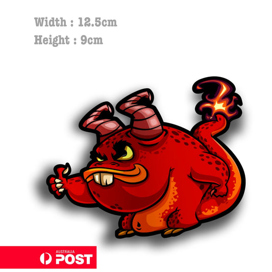 Dragon Sticker Fat Red Dragon Funny  Sticker 