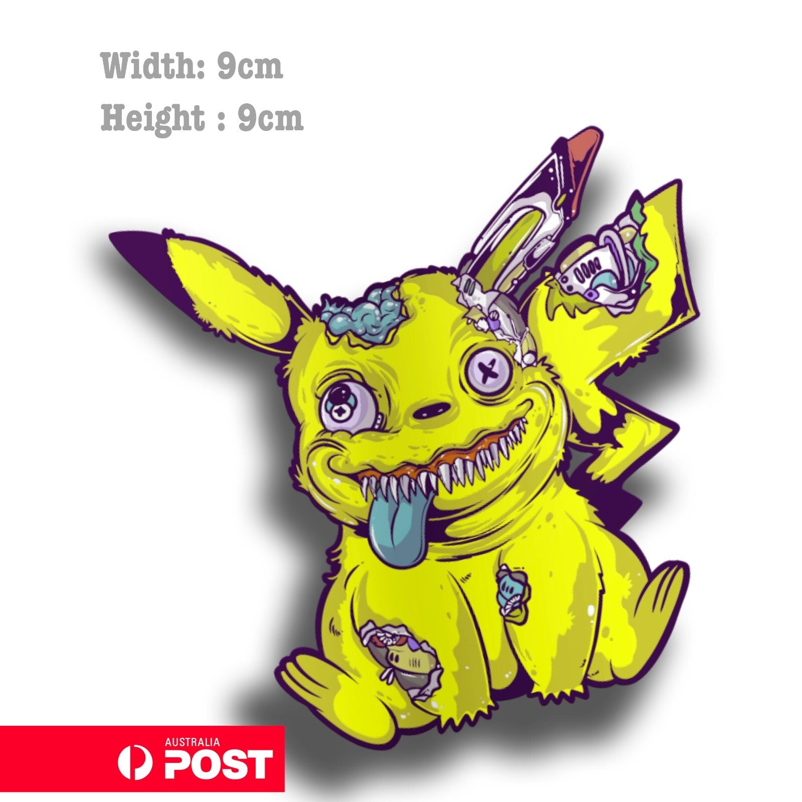  Zombie Pikachu Pokemon Monster Laptop , Car  Decal Sticker 