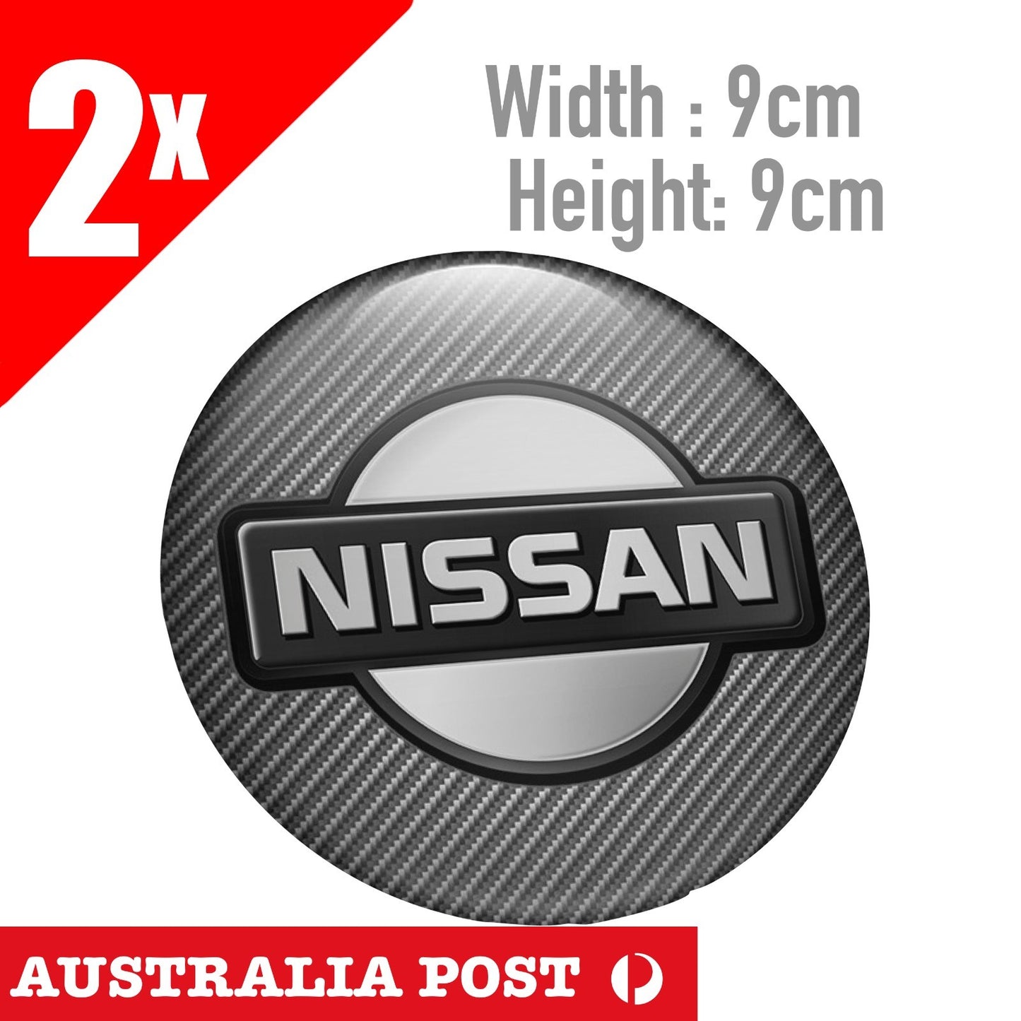 NISSAN Logo Round  Carbon Style Sticker