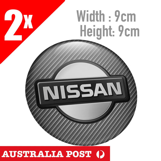 NISSAN Logo Round  Carbon Style Sticker