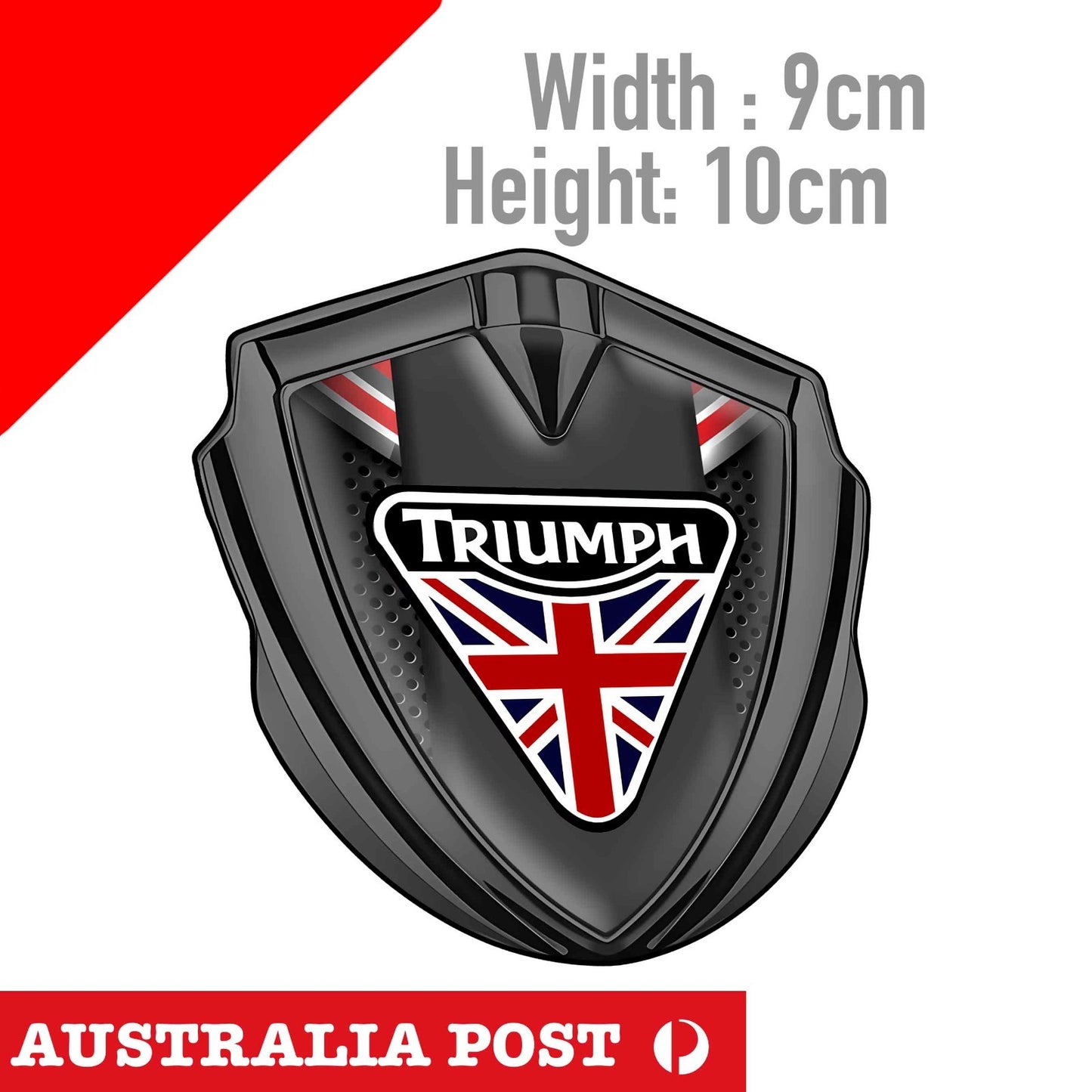 Triumph Motorcycle Logo Kingdom Black Badge, Helmet Bike Sticker