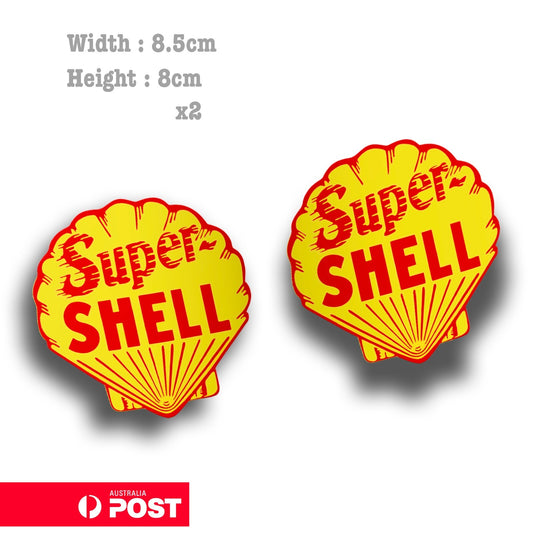 Shell Super Oil Vintage Logo , Retro Rust Sign  Vinyl  Sticker 