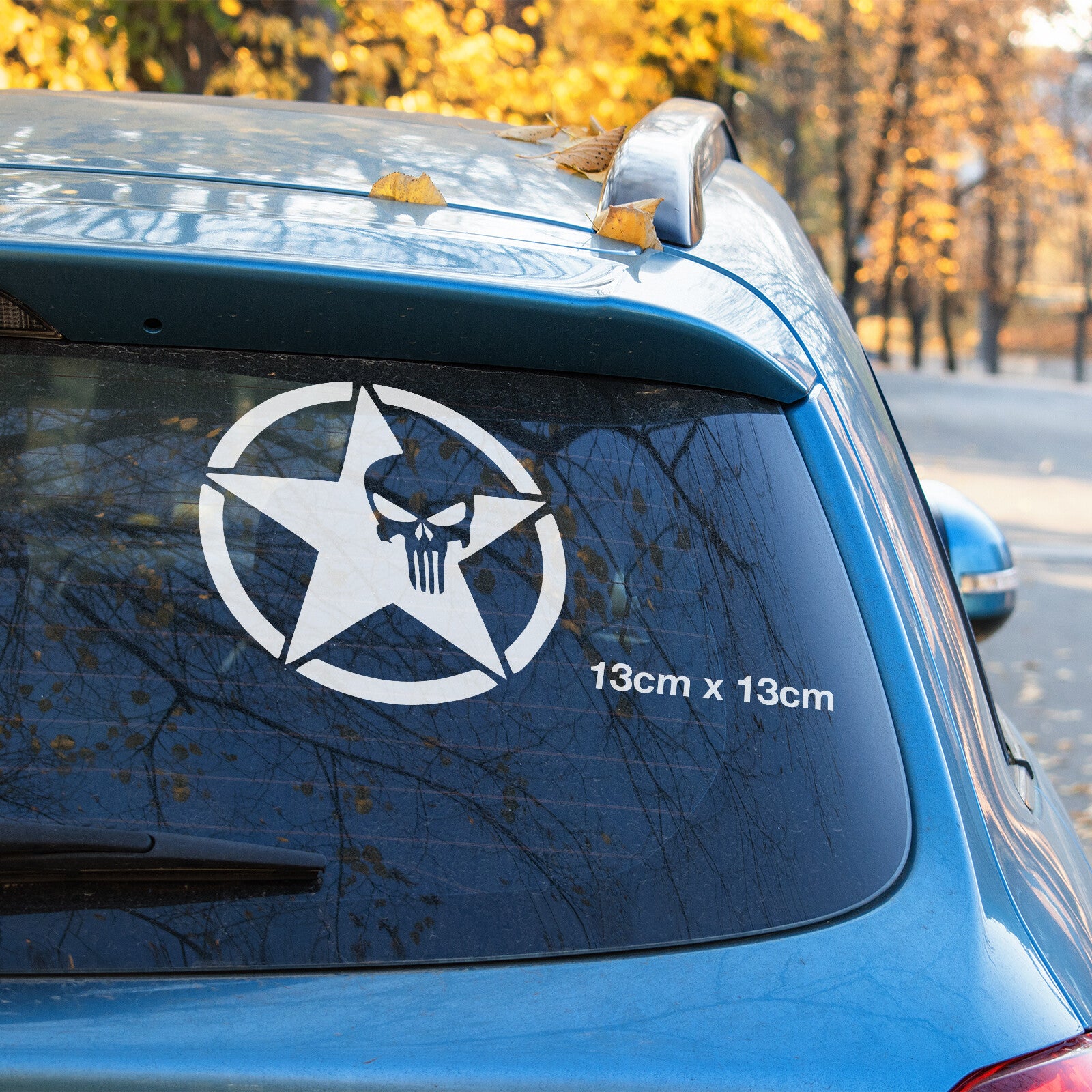 Star & Skull Sticker for Jeep Wrangler Decal 4x4 4WD sticker