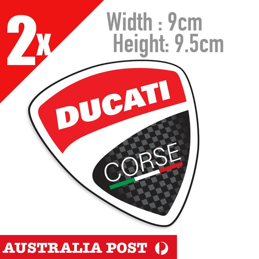 DUCATI CORSE Motorcycles Logo  x2 Laptop , Car  Decal Sticker 