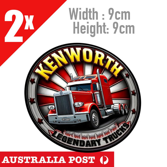 Kenworth Truck LEGANDARY Round, Kenworth Truck logo Stickers