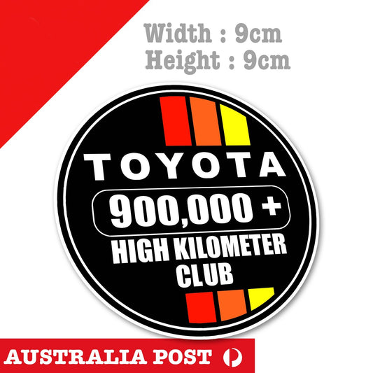 Toyota 1,00,000 High KILOMETER Club, High Kilometer , 4WD, 4X4, Off Road Sticker