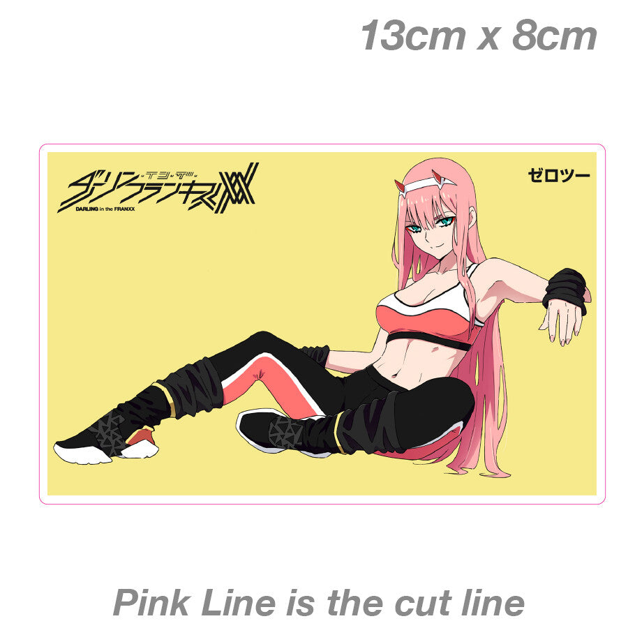 Zero Two Darling in the FranXX anime Sport Gear Laptop , Car  Vinyl  Sticker 