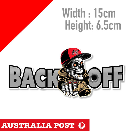 Back Off Sticker Car Window Tailgater Tailgating Funny Bumper Humper Sticker
