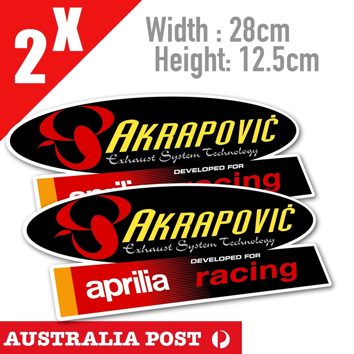 AKRAPOVIC Exhaust System , APRILIA Racing  Stickers