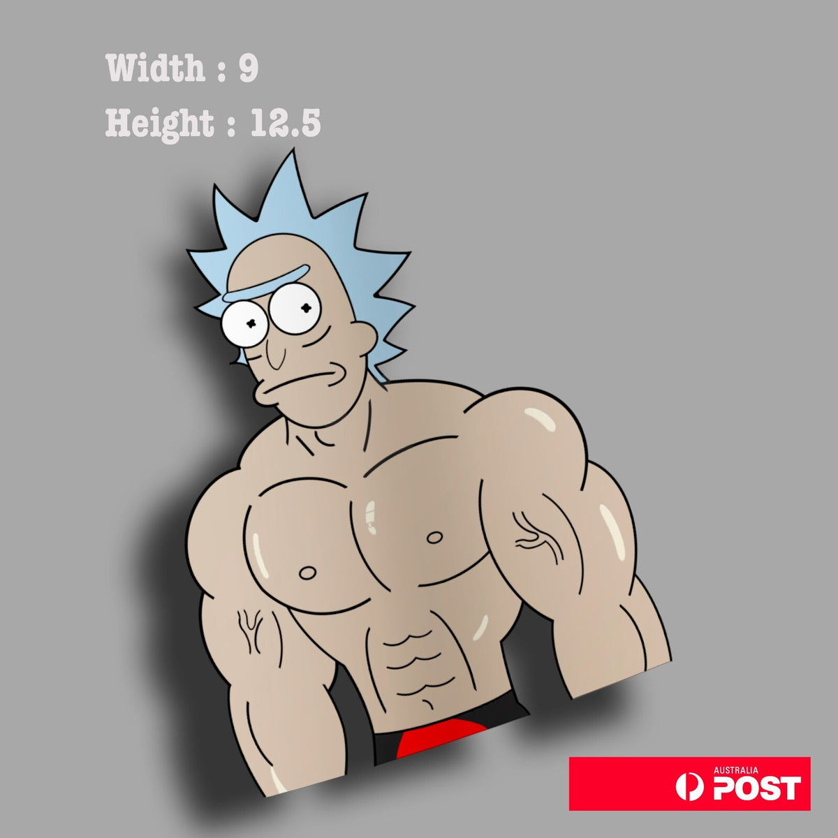 Rick and Morty - Rick Sanchez Jacked Funny Vinyl  Sticker 