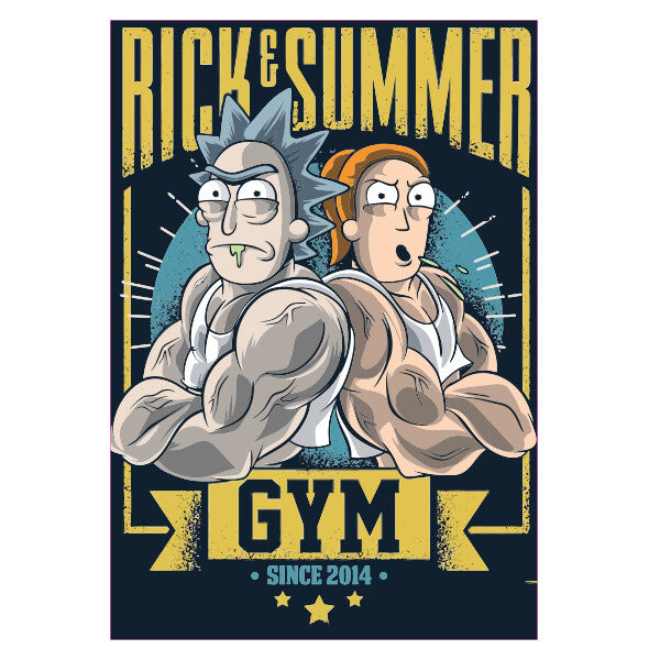 Rick and Morty Sticker - Rick and Summer GYM Funny  Laptop , Car  Decal Sticker 