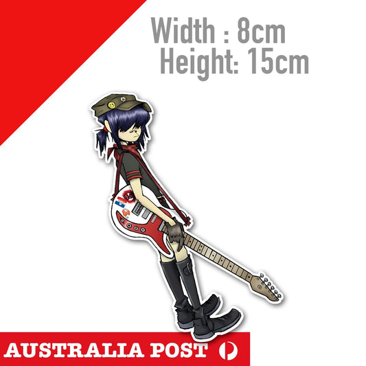 Gorillaz 2-D Band Guitar Laptop , Car Sticker