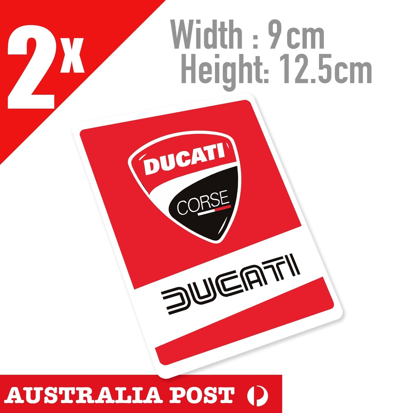 DUCATI Corse Logo Motorcycle, MotorSport Stickers