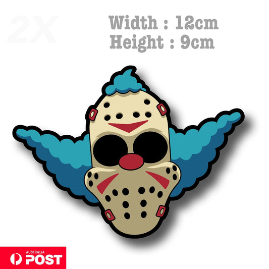 The Simpson - Krusty the Clown as Jason Funny Decal Sticker