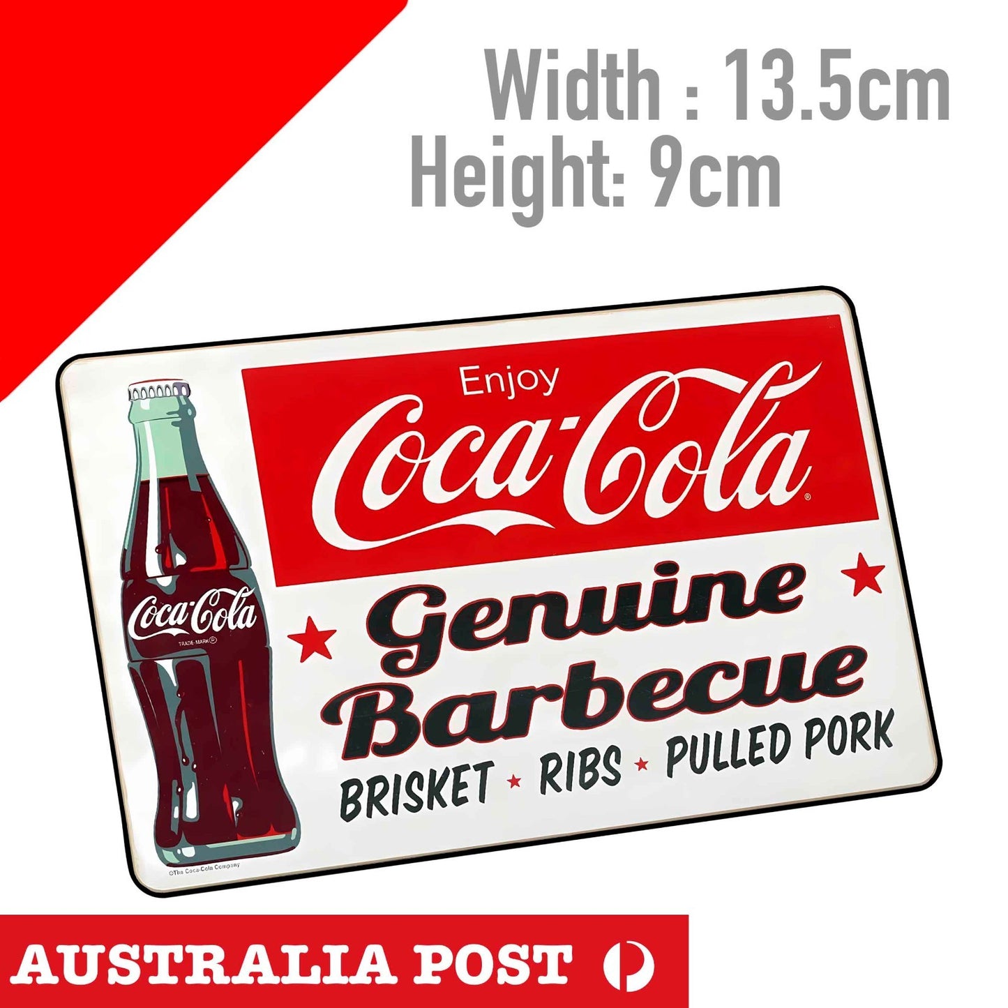 COCA COLA Vintage Sign Brisket, Ribs Old Retro Sticker