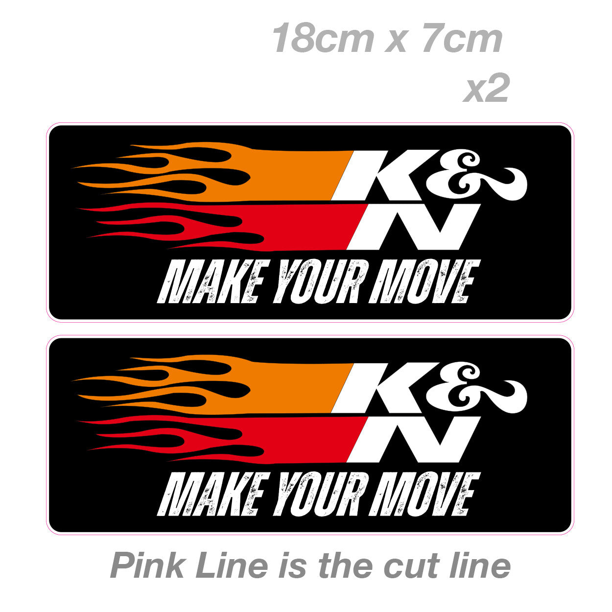K&N Performance Filter Banner - Make Your Move  Logo Vinyl Sticker 