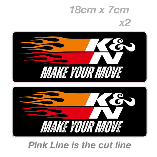 K&N Performance Filter Banner - Make Your Move  Logo Vinyl Sticker 