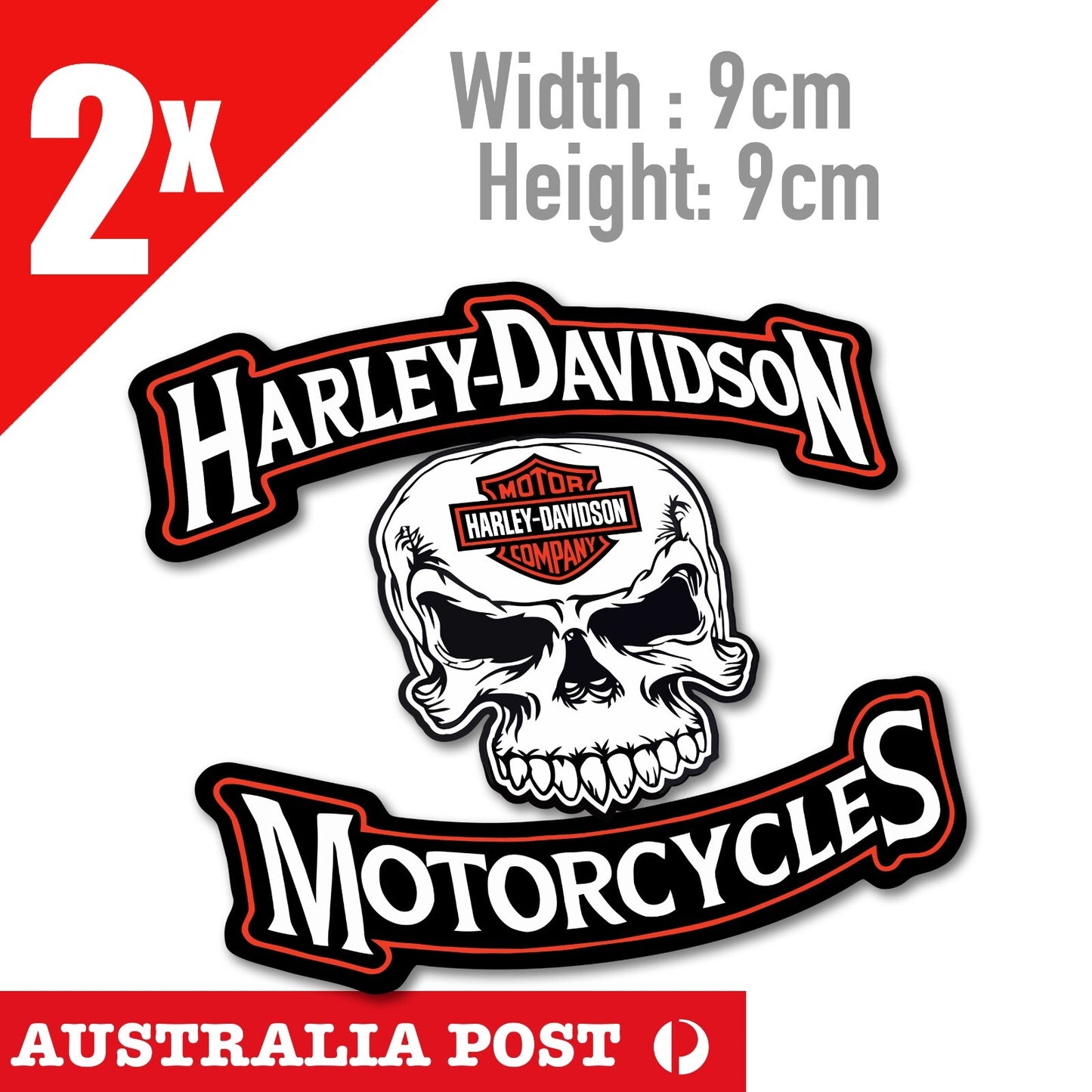 Harley Davidson SKULL # 1 Motorcycle, Helmet, Fuel Tank  Stickers