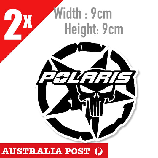 Polaris Skull Star Off Road Vehicle  Sticker