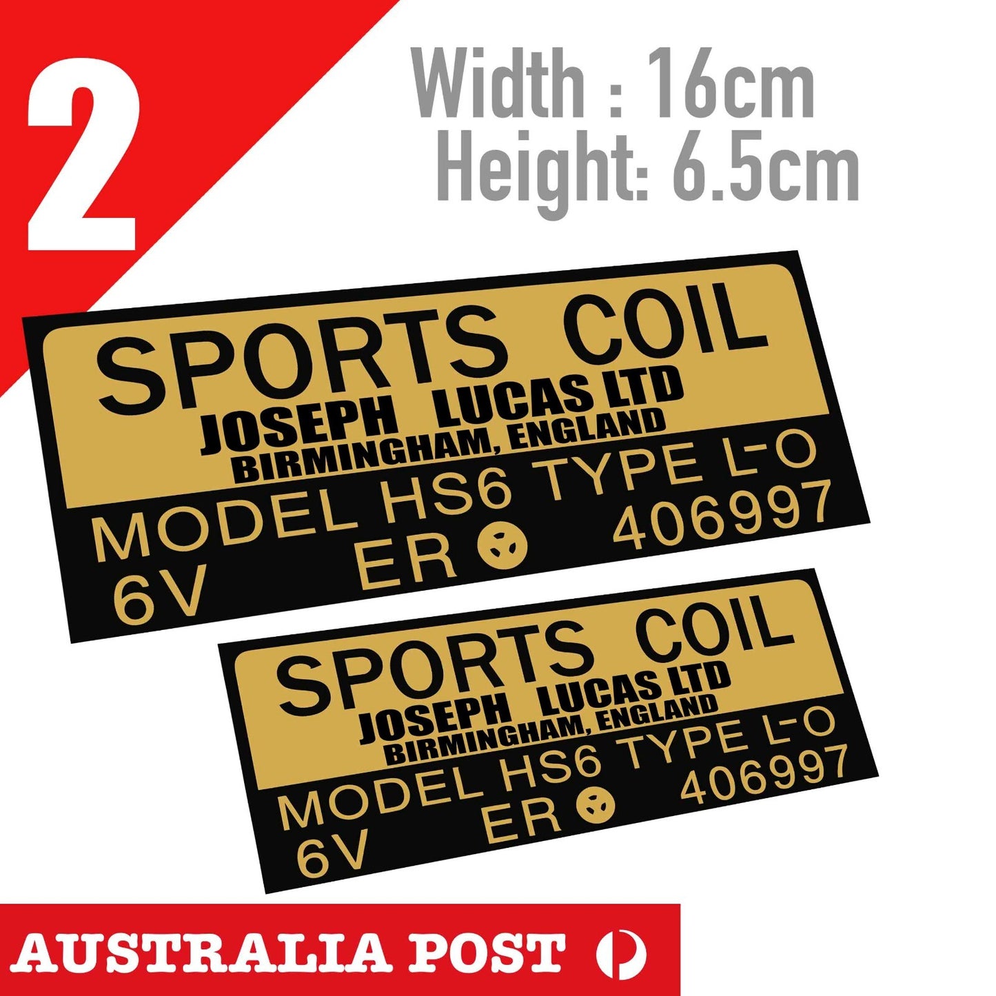 Holden Lucas Joseph Lucas 6V Sports Coil Banner , Cars Stickers