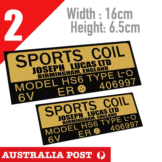 Holden Lucas Joseph Lucas 6V Sports Coil Banner , Cars Stickers