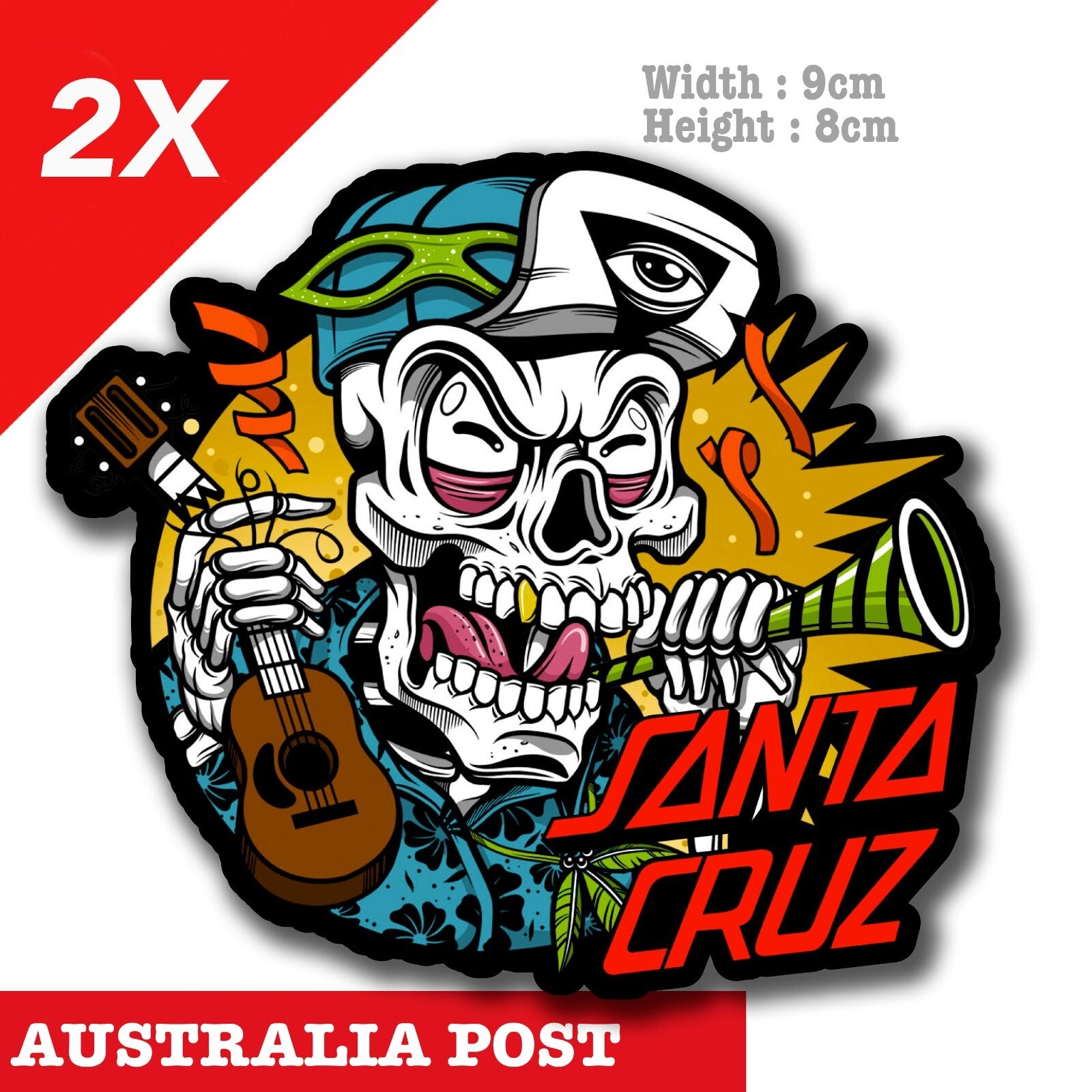 SANTA CRUZ Skull  Sticker