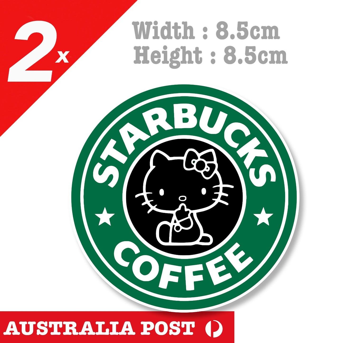 Starbucks Coffee Logo Hello Kitty Car Funny Logo Sticker