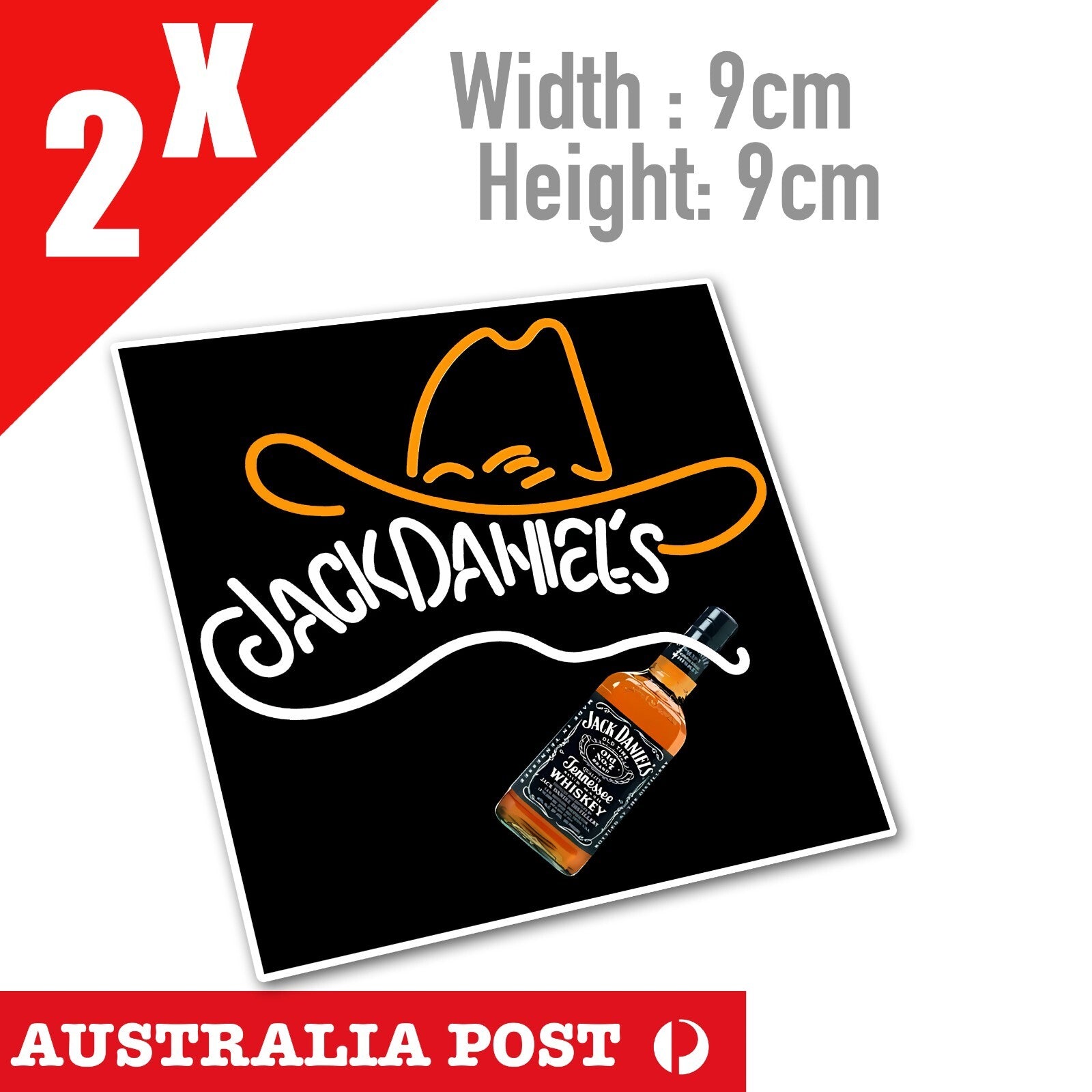 Jack Daniel WHiskey  COWBOY Hat Logo Sticker , Jack Daniel Old No 7 Sticker