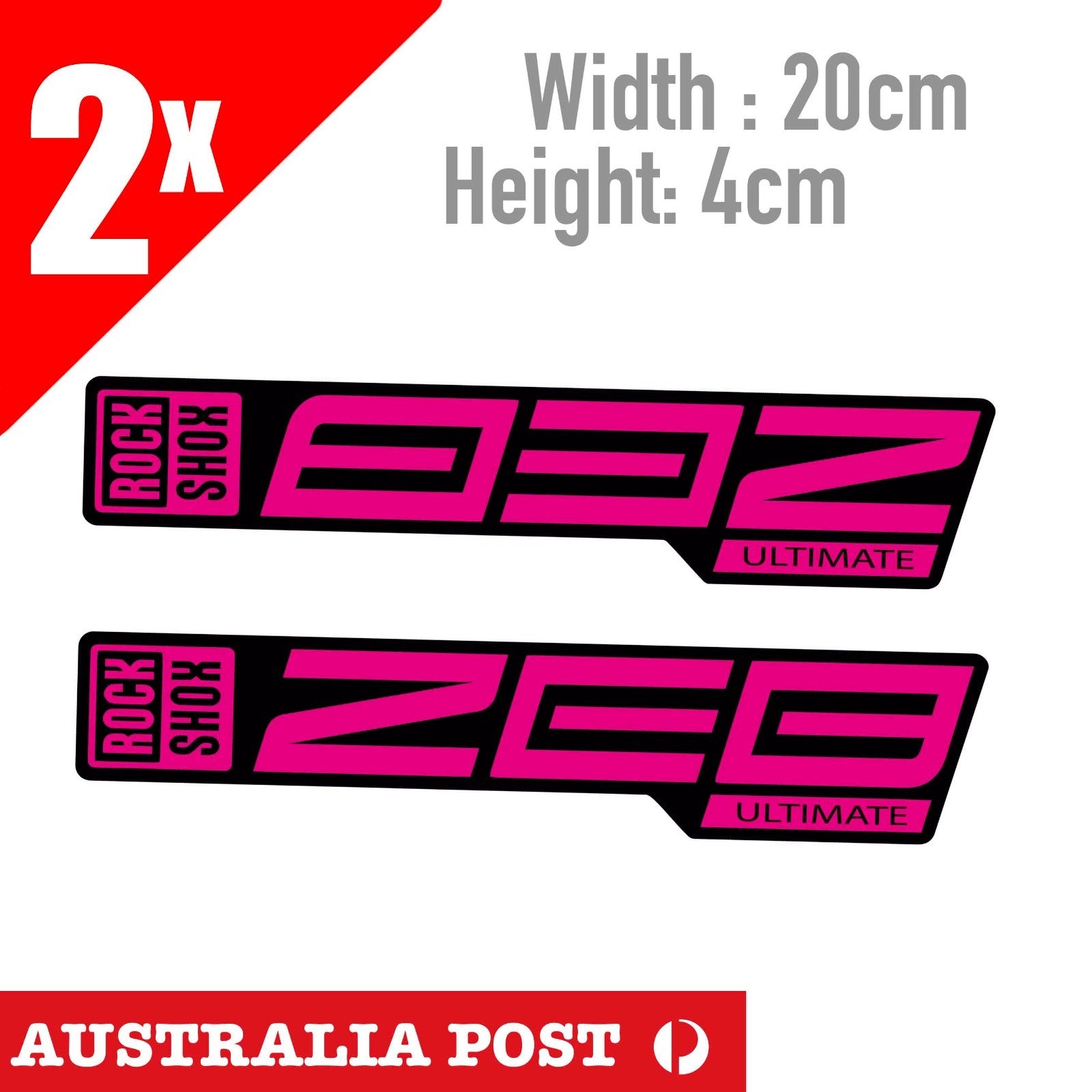 Rockshox ZEB style Fork Decal Front Suspension Decal Biycle MTB MX PINK Sticker