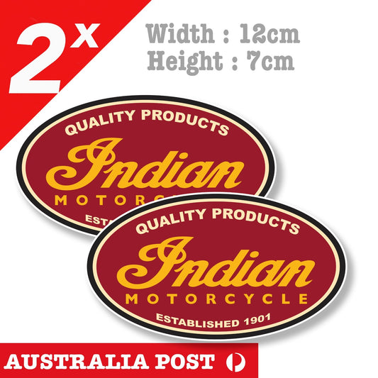 Indian Motorcycle  Logo, ESTABLISHED 1901, Fuel Tank Decal Stickers